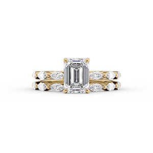 The Lucia Set With A 1.5 Carat Emerald Lab Diamond