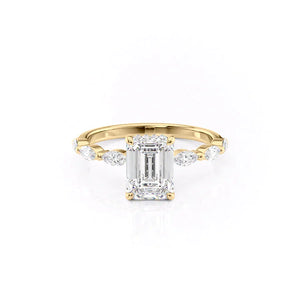 The Lucia Set With A 2 Carat Emerald Lab Diamond
