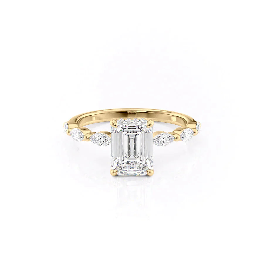 The Lucia Set With A 1.5 Carat Emerald Lab Diamond
