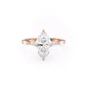 The Lucia Set With A 1.5 Carat Marquise Lab Diamond