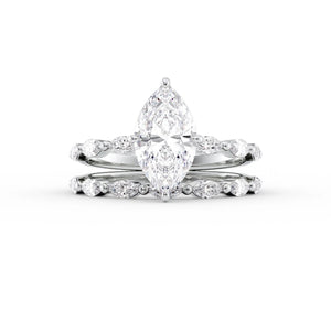 The Lucia Set With A 2 Carat Marquise Lab Diamond