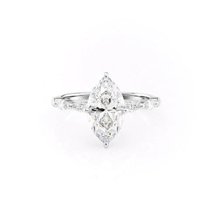 The Lucia Set With A 3 Carat Marquise Moissanite
