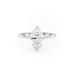The Lucia Set With A 2 Carat Marquise Lab Diamond