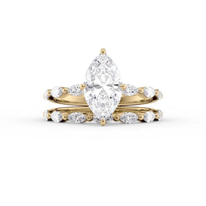 The Lucia Set With A 2 Carat Marquise Moissanite