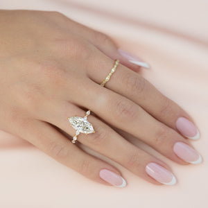 The Lucia Set With A 3 Carat Marquise Lab Diamond