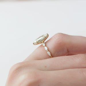 The Lucia Set With A 3 Carat Marquise Lab Diamond