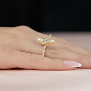 The Lucia Set With A 3 Carat Marquise Lab Diamond