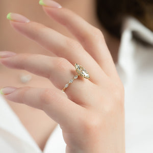 The Lucia Set With A 3 Carat Marquise Lab Diamond