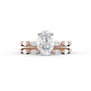 The Lucia Set With A 1 Carat Oval Lab Diamond