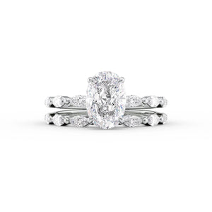 The Lucia Set With A 1.5 Carat Oval Lab Diamond