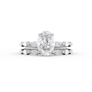 The Lucia Set With A 1.5 Carat Oval Lab Diamond