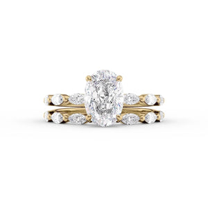 The Lucia Set With A 2.5 Carat Oval Lab Diamond