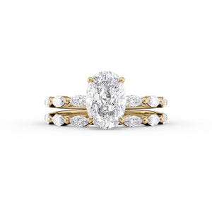 The Lucia Set With A 3 Carat Oval Lab Diamond