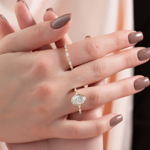The Lucia Set With A 3 Carat Oval Lab Diamond