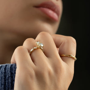 The Lucia Set With A 3 Carat Oval Lab Diamond