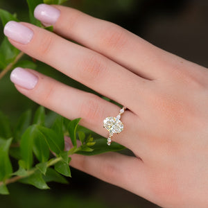 The Lucia Set With A 3 Carat Oval Lab Diamond
