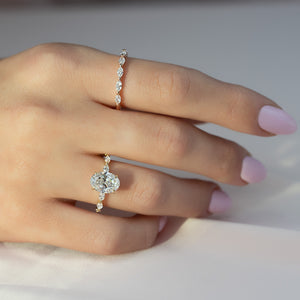 The Lucia Set With A 3 Carat Oval Lab Diamond