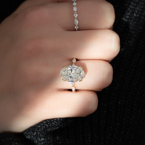 The Lucia Set With A 3 Carat Oval Lab Diamond