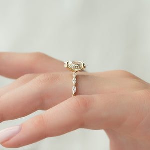 The Lucia Set With A 3 Carat Oval Lab Diamond