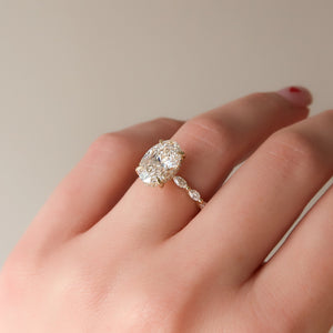 The Lucia Set With A 3 Carat Oval Lab Diamond