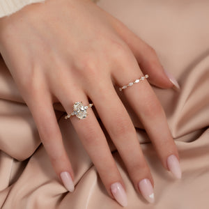 The Lucia Set With A 3 Carat Oval Lab Diamond