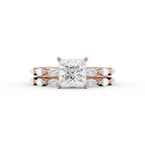 The Lucia Set With A 2 Carat Princess Lab Diamond