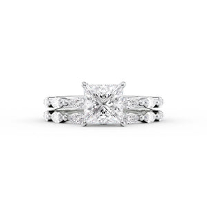 The Lucia Set With A 1.5 Carat Princess Lab Diamond