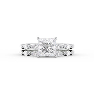 The Lucia Set With A 1 Carat Princess Lab Diamond