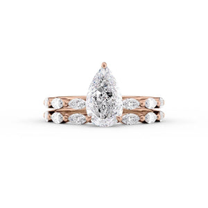 The Lucia Set With A 2.5 Carat Pear Lab Diamond