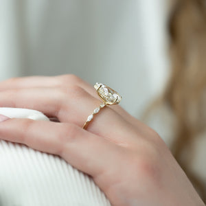 The Lucia Set With A 2 Carat Pear Lab Diamond