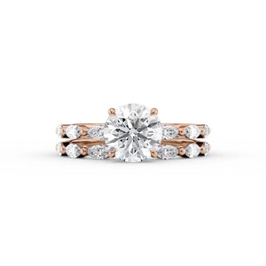 The Lucia Set With A 2 Carat Round Moissanite