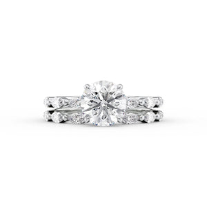 The Lucia Set With A 2 Carat Round Moissanite