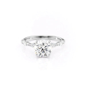 The Lucia Set With A 3.5 Carat Round Moissanite