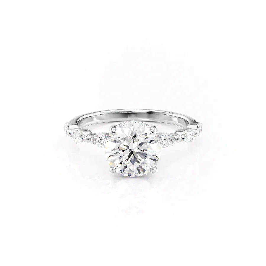 The Lucia Set With A 2.5 Carat Round Lab Diamond