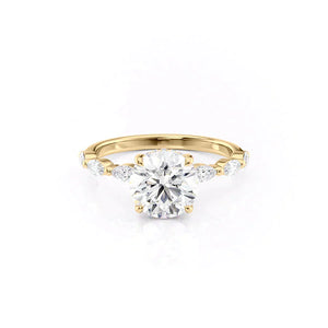 The Lucia Set With A 2 Carat Round Moissanite