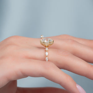 The Lucia Set With A 3 Carat Round Lab Diamond