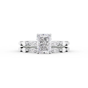 The Lucia Set With A 2.5 Carat Radiant Lab Diamond