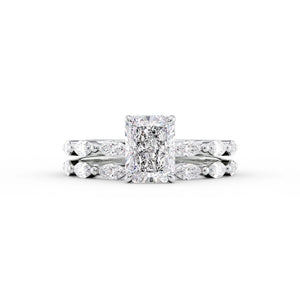 The Lucia Set With A 3 Carat Radiant Lab Diamond