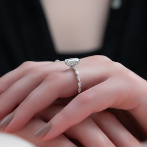 The Lucia Set With A 3 Carat Radiant Lab Diamond