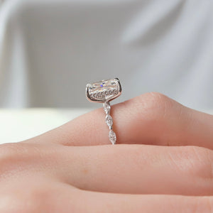The Lucia Set With A 3 Carat Radiant Lab Diamond