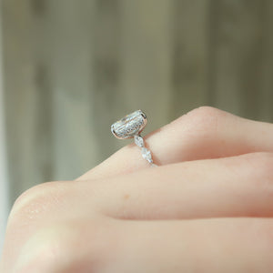 The Lucia Set With A 3 Carat Radiant Lab Diamond