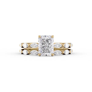The Lucia Set With A 2 Carat Radiant Lab Diamond