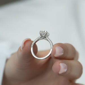 The Catherine Set With A 3 Carat Cushion Lab Diamond