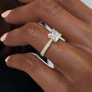 The Catherine Set With A 3 Carat Cushion Lab Diamond