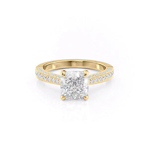 The Catherine Set With A 4 Carat Cushion Moissanite