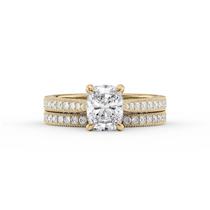 The Catherine Set With A 2 Carat Elongated Cushion Lab Diamond