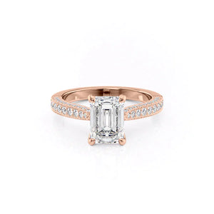 The Catherine Set With A 1 Carat Emerald Lab Diamond