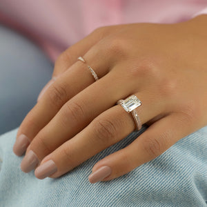 The Catherine Set With A Emerald Lab Diamond