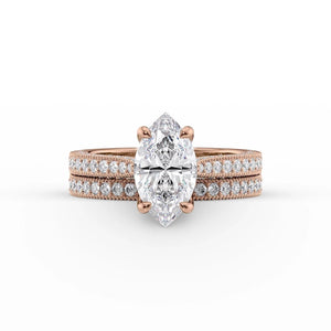 The Catherine Set With A 3 Carat Marquise Lab Diamond