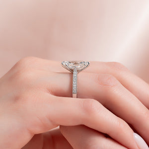 The Catherine Set With A 4 Carat Marquise Moissanite